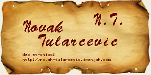 Novak Tularčević vizit kartica